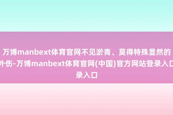 万博manbext体育官网不见淤青、莫得特殊显然的外伤-万博manbext体育官网(中国)官方网站登录入口