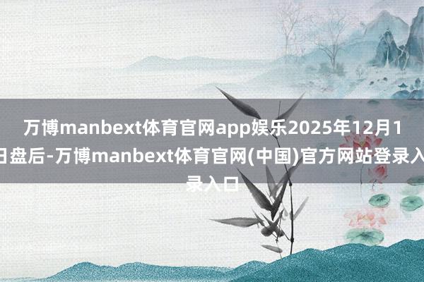 万博manbext体育官网app娱乐2025年12月12日盘后-万博manbext体育官网(中国)官方网站登录入口