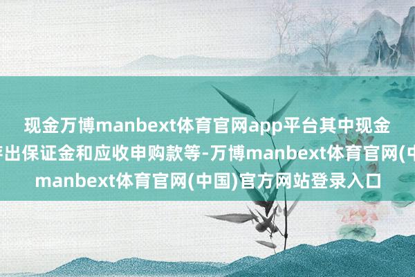 现金万博manbext体育官网app平台其中现金不包括结算备付金、存出保证金和应收申购款等-万博manbext体育官网(中国)官方网站登录入口