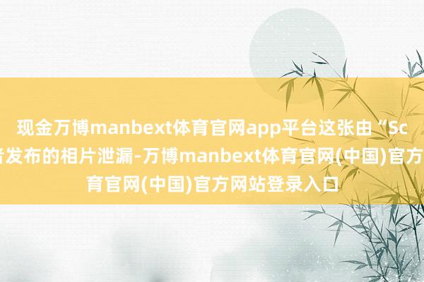 现金万博manbext体育官网app平台这张由“Schemes”记者发布的相片泄漏-万博manbext体育官网(中国)官方网站登录入口