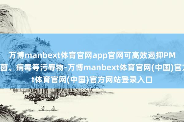 万博manbext体育官网app官网可高效遏抑PM2.5、甲醛、细菌、病毒等污辱物-万博manbext体育官网(中国)官方网站登录入口